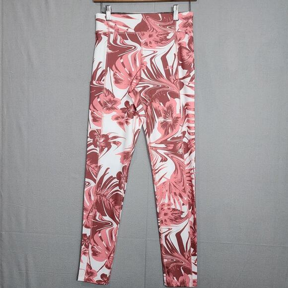 J. Lindeberg Zena Hibiscus Pink Print‎ Leggings Ladies Small NWT - Picture 2 of 10
